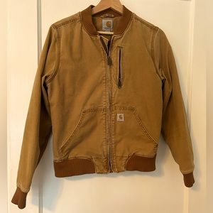 Carhartt- WOMEN'S BOMBER JACKET - RELAXED FIT - RUGGED FLEX®-Brown-Small